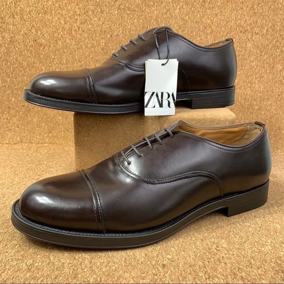 Zara | Shoes | Zara Mens Casual Dress Shoes Brown Leather  display picture 3